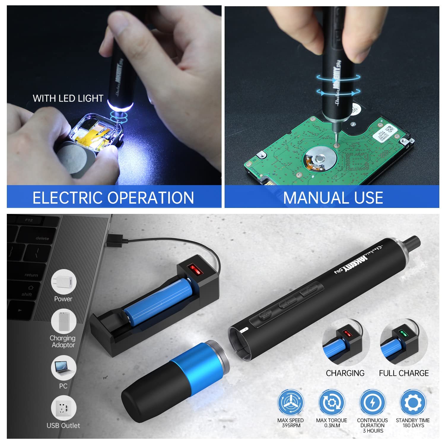 Електрична викрутка Jakemy 42 в 1, фото №2