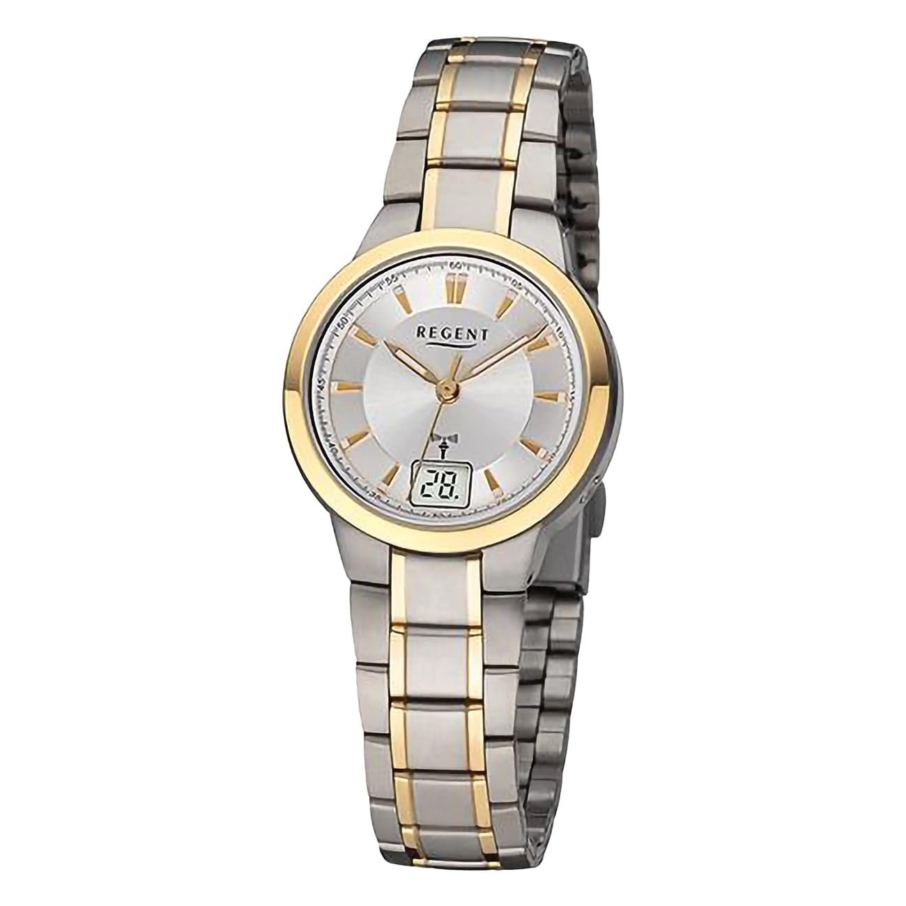 Женские часы Radio REGENT Bico FR271 Титан, серебристый, золотой, серебристый, браслет, фото №1 Женские часы Radio REGENT Bico FR271 Титан, серебристый, золотой, серебристый, браслет, фото №1