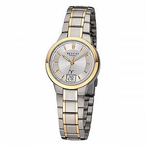 Женские часы Radio REGENT Bico FR271 Титан, серебристый, золотой, серебристый, браслет - Фото 1