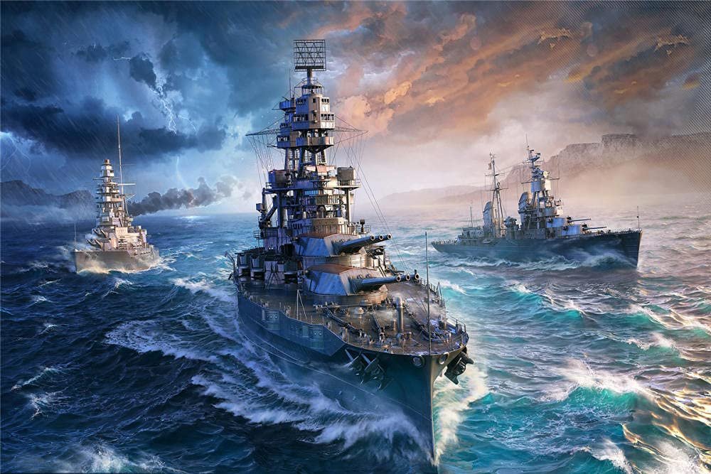 Пазл Three Bismarck Battleships on the Ocean 1000 деталей 38 x 26 см, фото №1