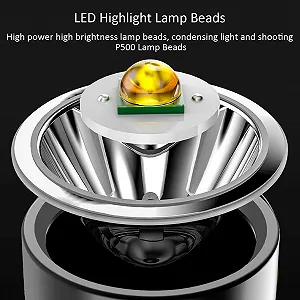 Ліхтар Drfeify LED USB акумуляторний Алюмінієвий сплав COB Бічне світло Портативний Пошуковий Срібний synthetic.ua - Фото 1