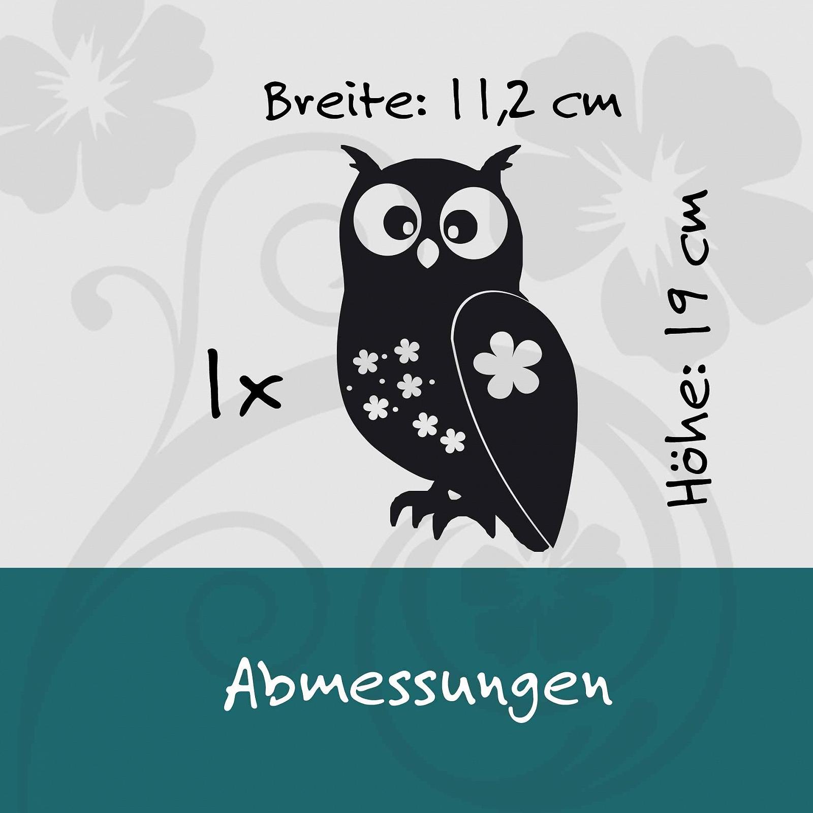 Наклейка на стіну kleb-Drauf® 1 Owl Декоративна для стін, скла, вікон, дверей та плитки Чорний - Матовий, фото №3