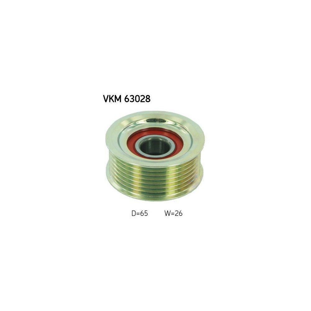 Ролик обвідний/напрямний поліклинового ременя SKF VKM 63028 для HONDA, верхній, фото №1 Ролик обвідний/напрямний поліклинового ременя SKF VKM 63028 для HONDA, верхній, фото №1