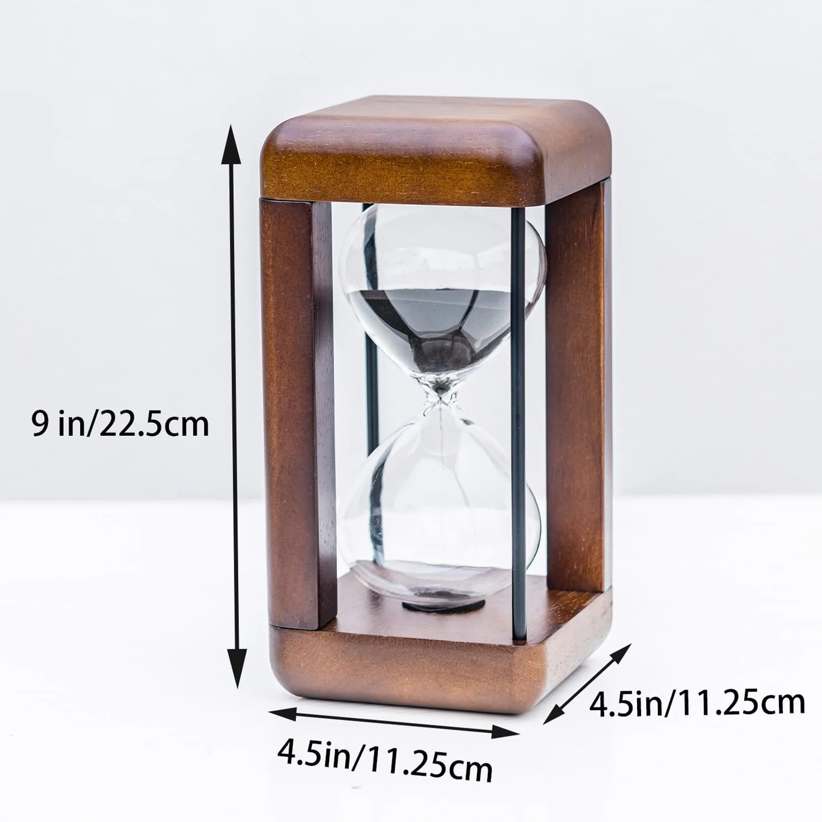 Пісочний годинник Large Premium Walnut Wood 60 хвилин горіхове дерево чорний, фото №4 Пісочний годинник Large Premium Walnut Wood 60 хвилин горіхове дерево чорний, фото №4
