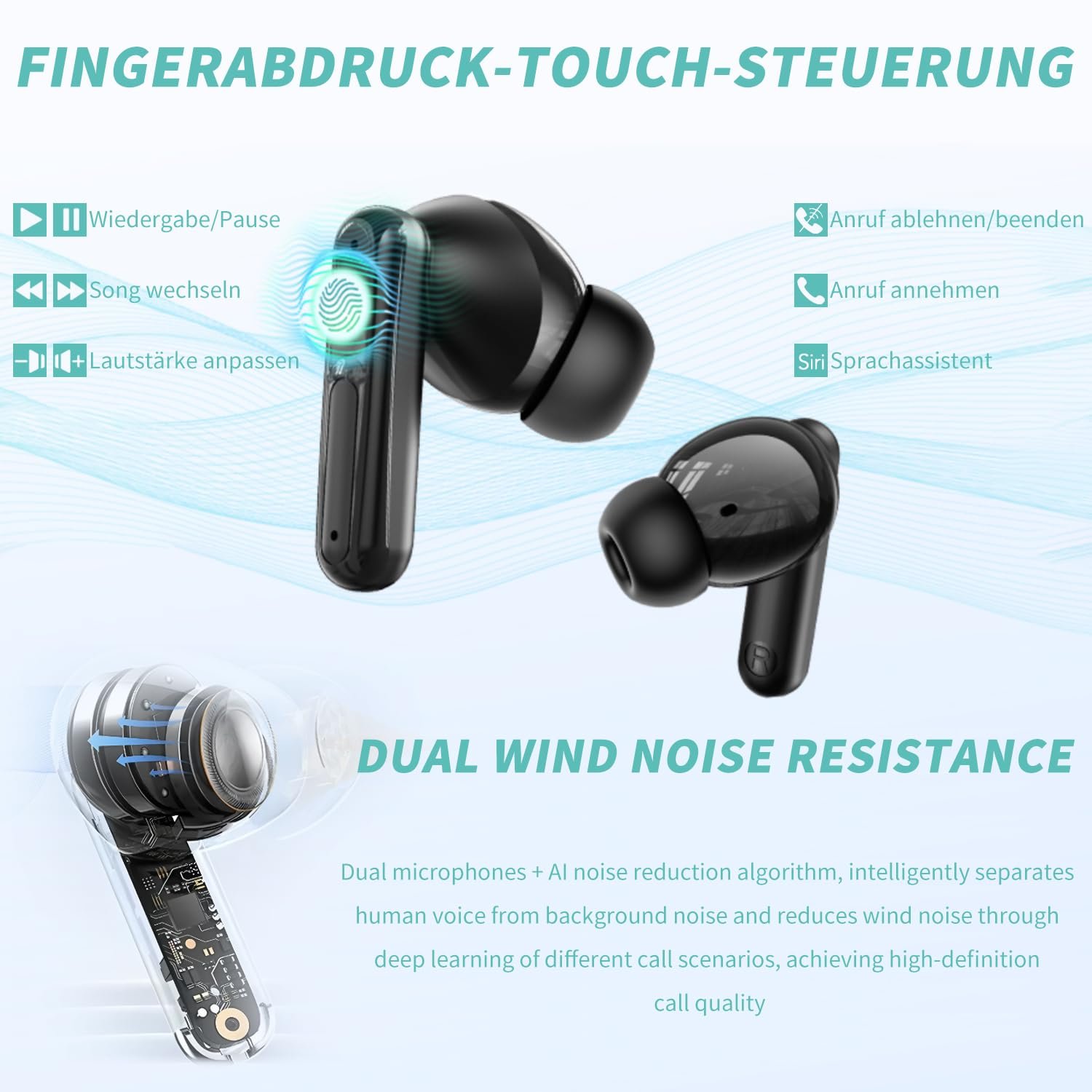 Навушники-перекладачі AI 3-в-1, 134 мови з додатком, фото №3 Навушники-перекладачі AI 3-в-1, 134 мови з додатком, фото №3