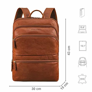 Рюкзак для ноутбука STILORD Giuseppe 15.6-16 дюймов Кожаный Tan - Dark Brown цена на synthetic.ua - Фото 1 Рюкзак для ноутбука STILORD Giuseppe 15.6-16 дюймов Кожаный Tan - Dark Brown synthetic.ua - Фото 1
