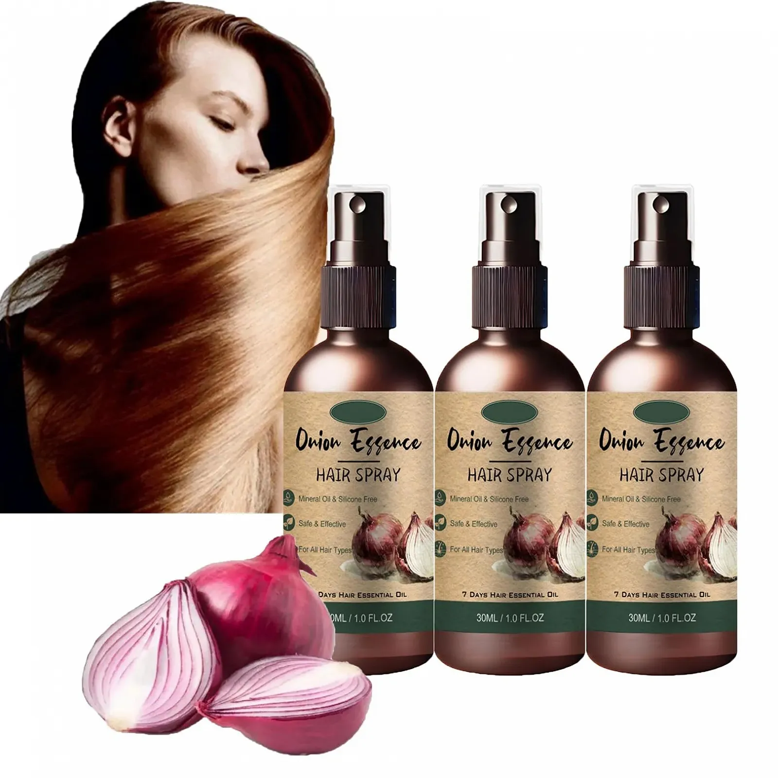 Сироватка для волосся Цибулева Есенція Спрей для росту волосся, фото №1