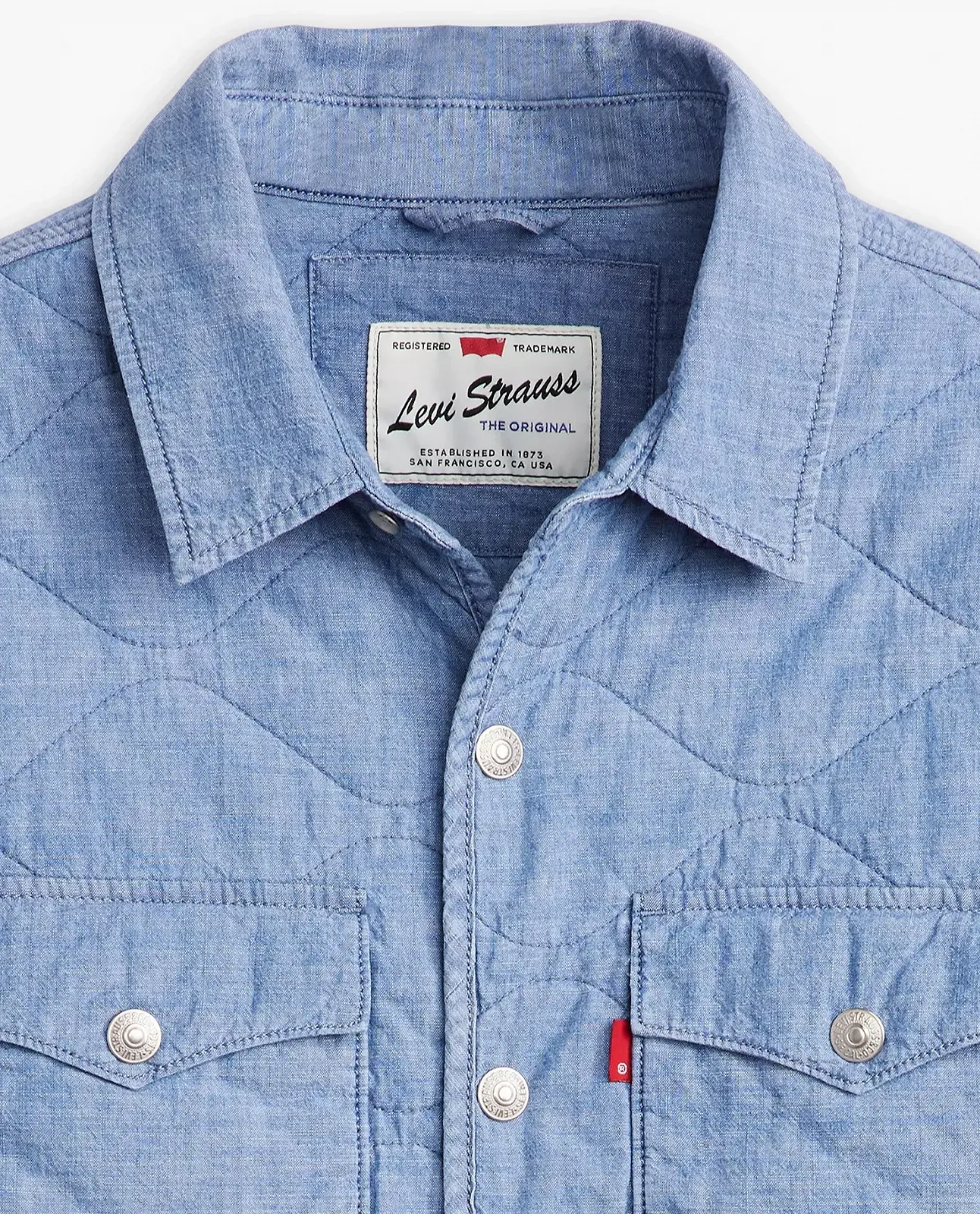 Чоловіча рубашка Levis - Idris Overshirt Elwood Light Chambray - M, фото №6 Чоловіча рубашка Levis - Idris Overshirt Elwood Light Chambray - M, фото №6