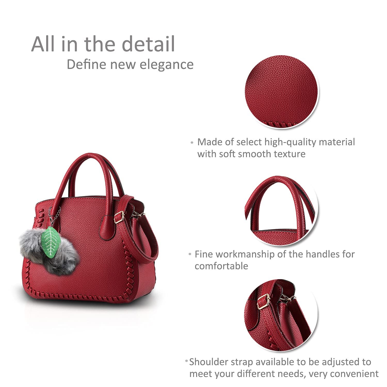 Стильна жіноча сумка з PU шкіри Nicole&Doris, ретро, з верхньою ручкою, для офісу, жіноча, фото №6