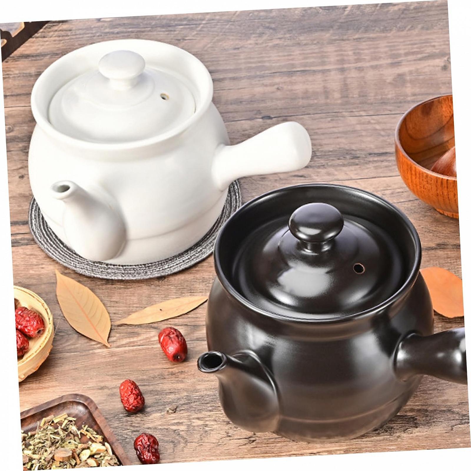 Горшок керамический GALPADA для приготовления лекарств с носиком и термоизоляционной ручкой, фото №7