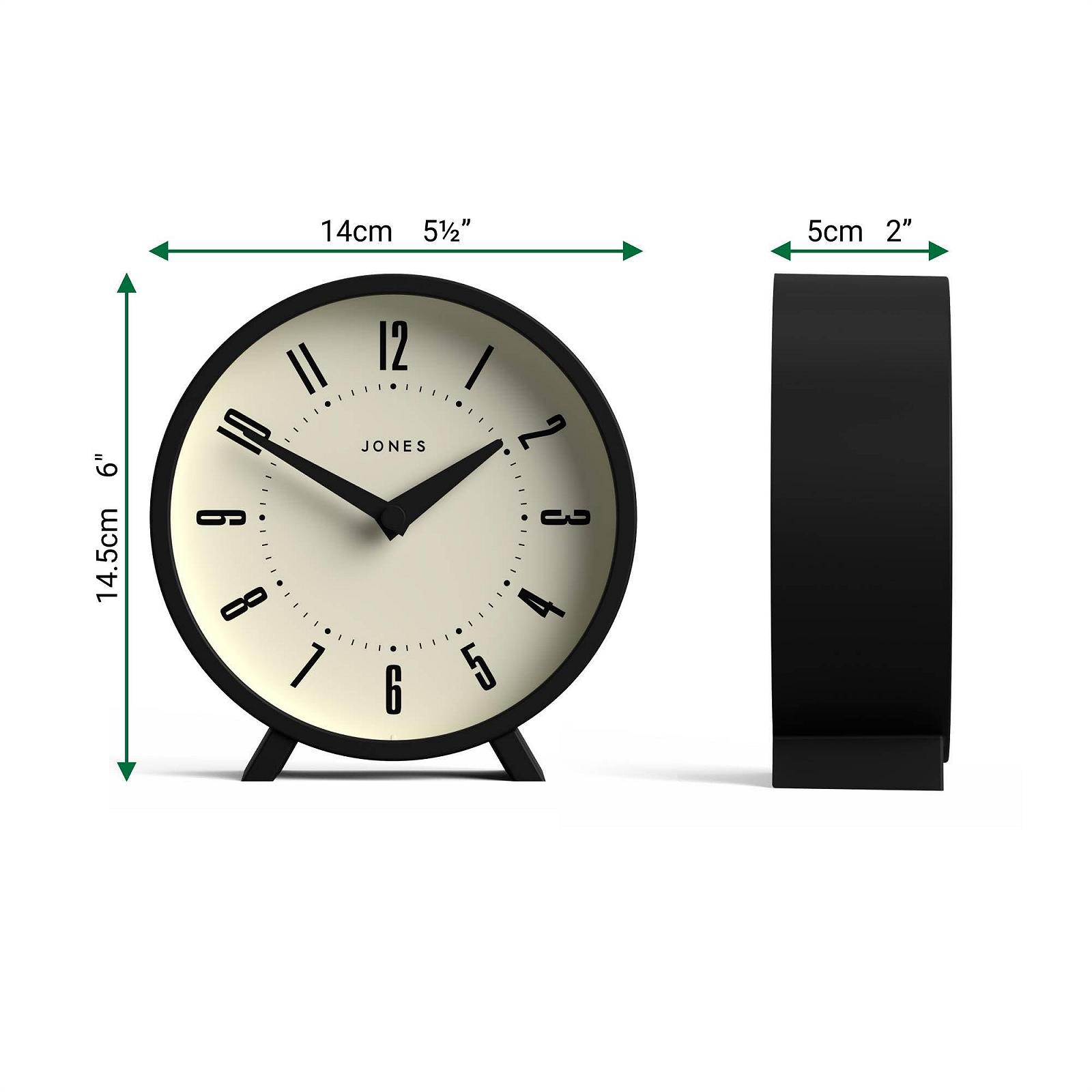 Настільний годинник JONES CLOCKS
Venus, сучасний круглий дизайн, чорний, фото №4