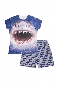 Піжама Шорти Shark 3D для хлопчиків Унісекс Бавовна - Фото 1