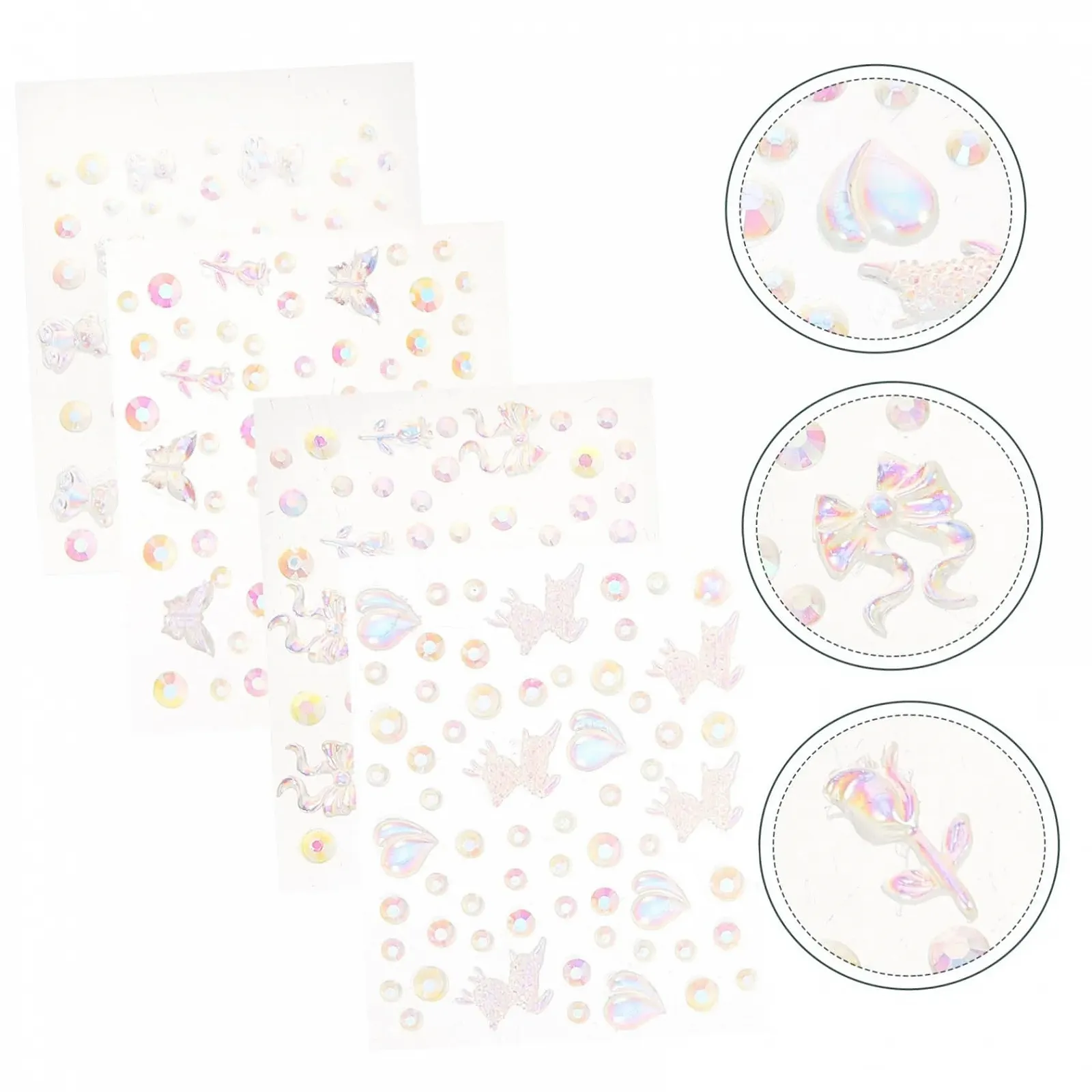 Стразы для ногтей DOITOOL 4 листа для маникюра, для DIY дизайна ногтей и креативного дизайна ногтей, подходят для девушек, разные дизайны, фото №9