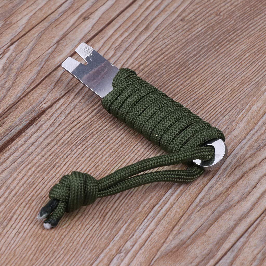 Інструмент EAJORN Багатофункціональний Kurbel, Schaber, Kabelaufwickler, Schlüsselanhänger, Tasche, Metall, Edelstahl, Schwarz, Orange, Grün, Wüste, фото №3