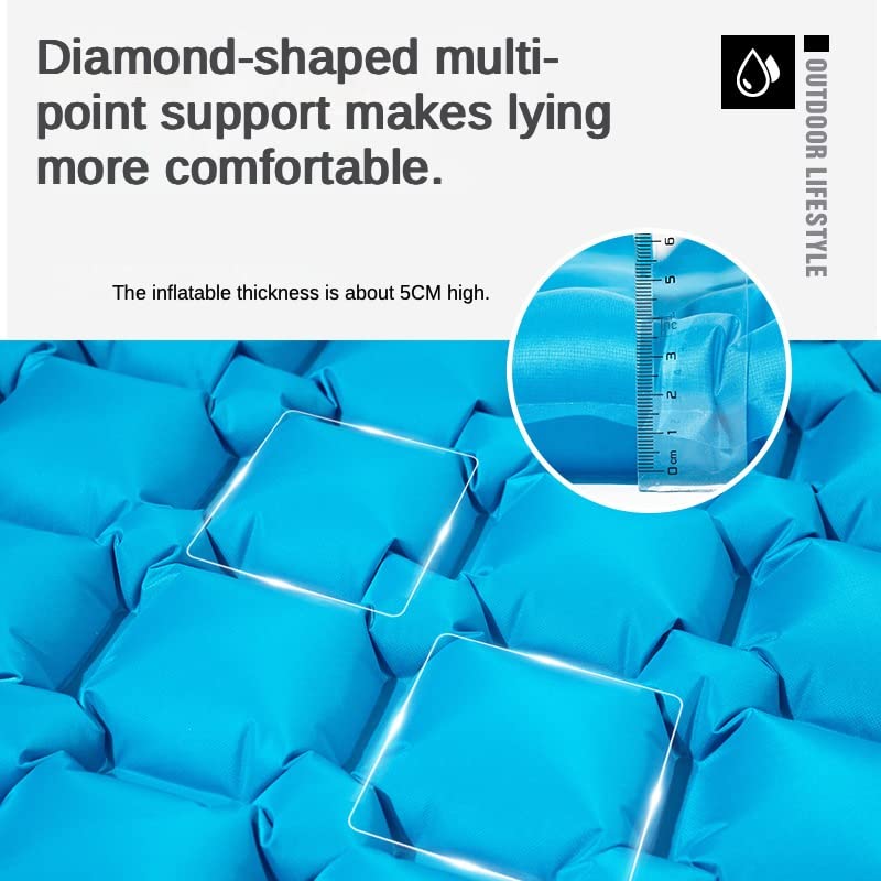 Килимок GGZONE Outdoor Camping Inflatable Tent Floor Mat Ultralight Portable Storage Beach TPU (Колір : Помаранчевий Двійний Модель 1) (Синій Двійний Стиль 2) Beautiful Scenery, фото №7