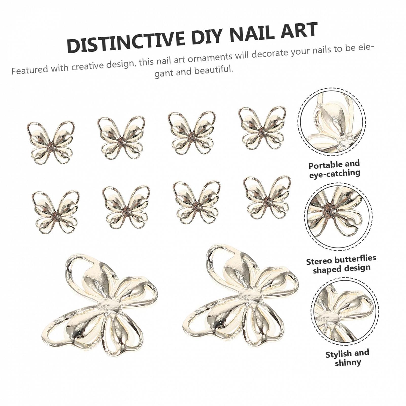 Украшения для ногтей Бабочки 20 шт., фото №3