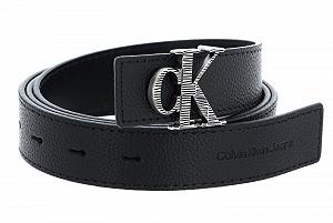 Ремень Calvin Klein CKJ Monogram Mono Hardware W130 Черный, черный - Фото 1
