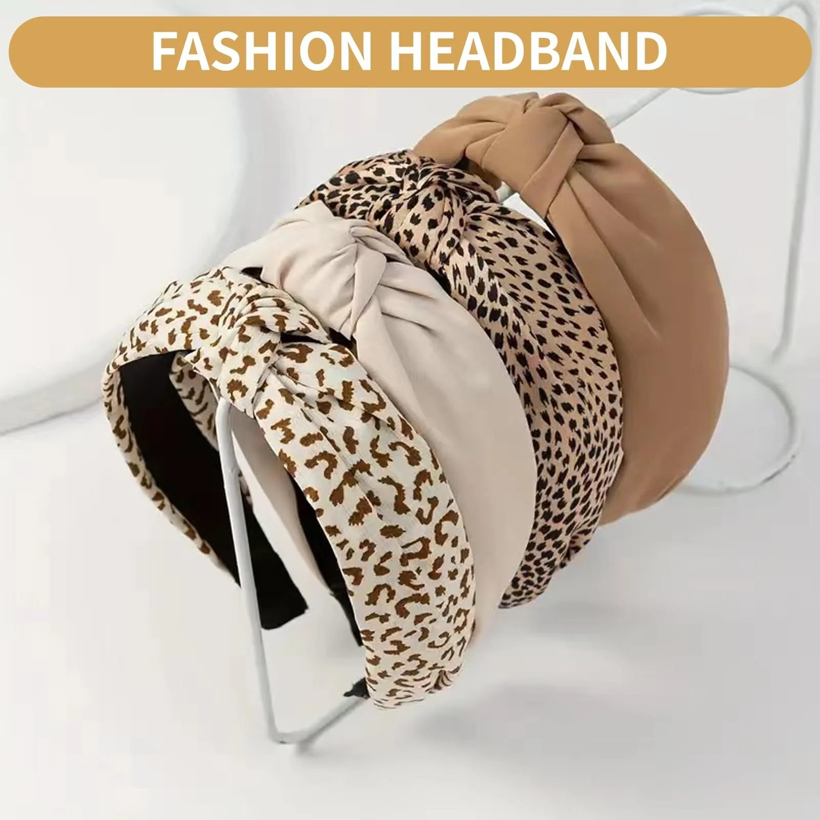 Набір обручів на голову жіночих широких,нековзні, фото №5