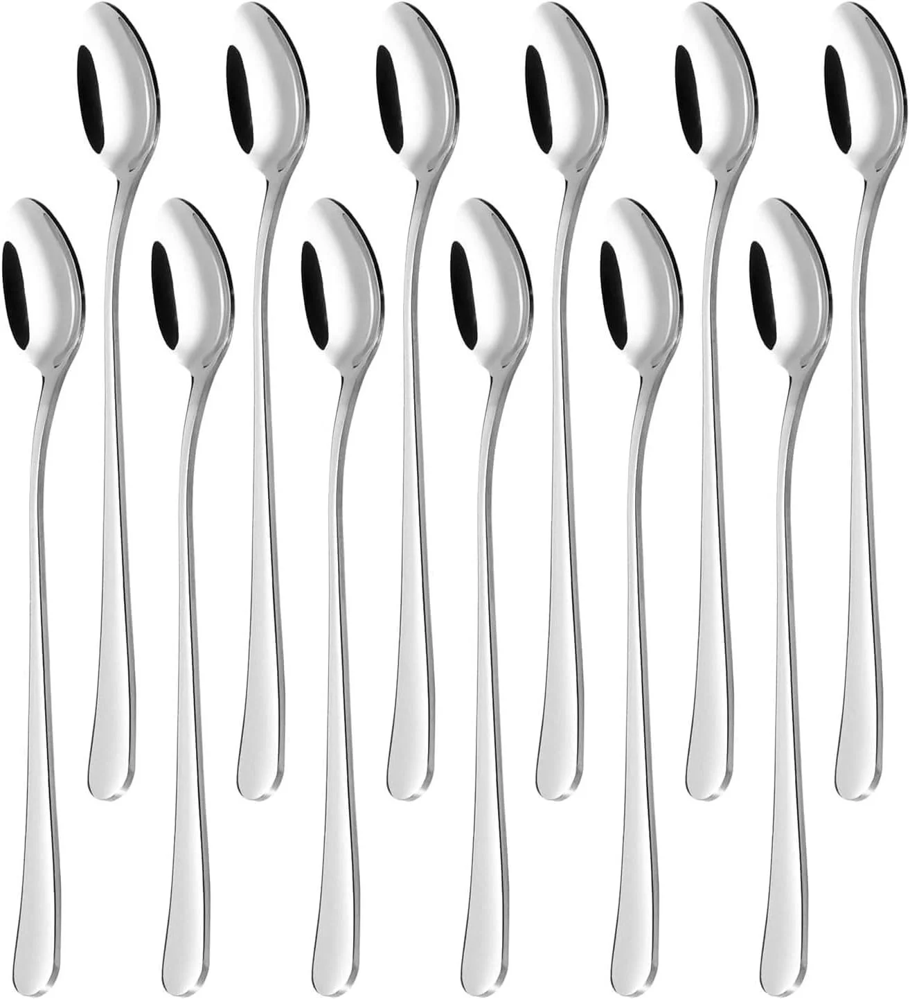 Ложка для лате з нержавіючої сталі 20 см, набір 12 штук, фото №1