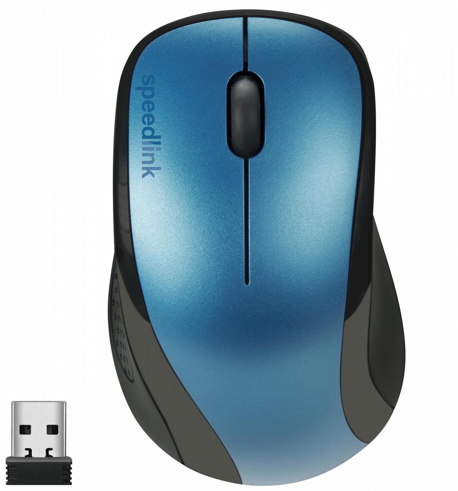Мышь Speedlink Kappa Wireless, 3 кнопки, синяя, фото №1