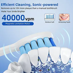 Електрична зубна щітка Vexloria Sonic 38000VPM IPX7 synthetic.ua - Фото 1