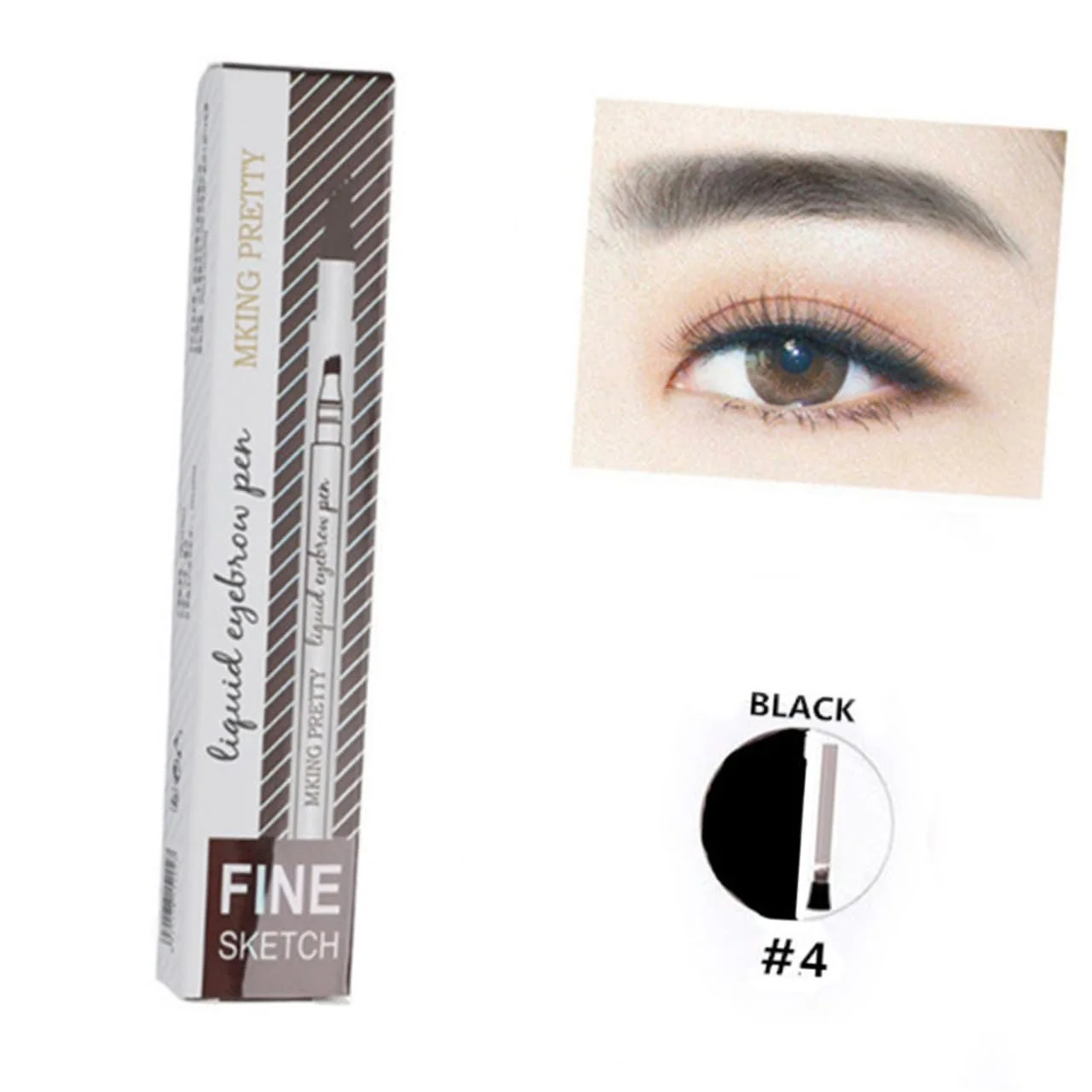 Рідкий олівець для брів Brow Cocine 8 штук Стійкий, фото №7