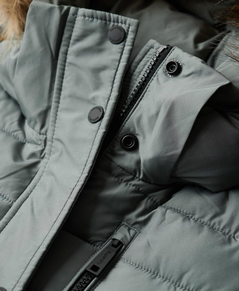Куртка пуховая с капюшоном Superdry Fuji женская длинная, фото №3