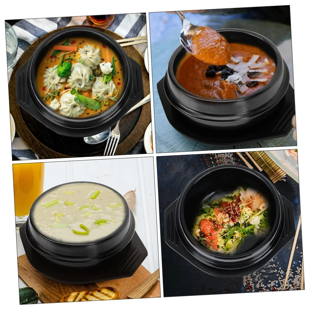 Горщик для запікання Керамічний з підставкою у корейському стилі Жаростійкий, фото №9