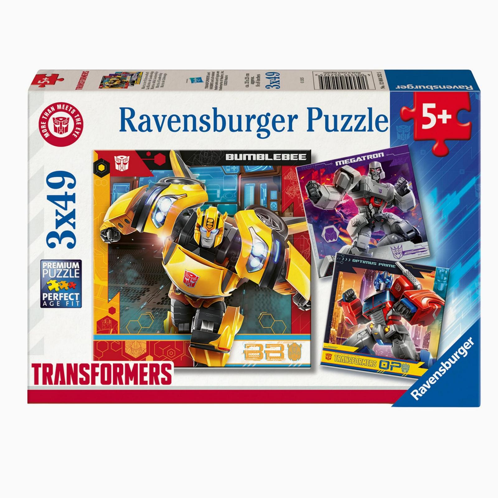 Пазл Ravensburger Transformers 3 x 49 елементів 21 x 21 см, фото №1