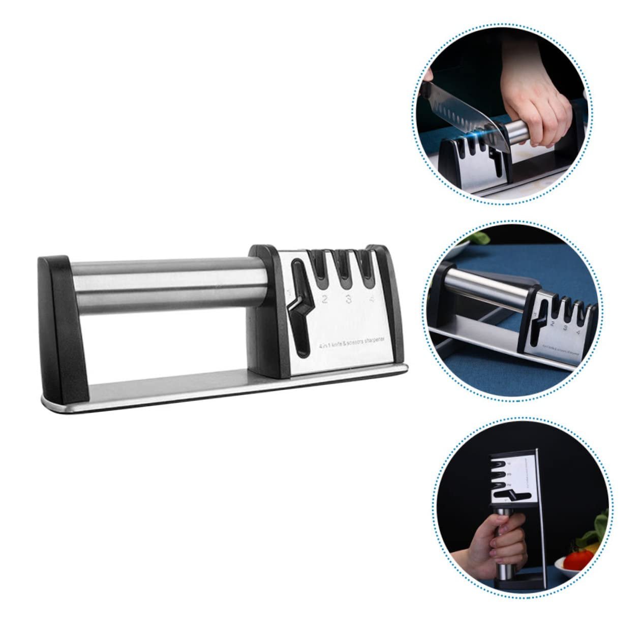 Ручная точилка для ножей Ipetboom Ergonomic 4-ступенчатая, фото №9