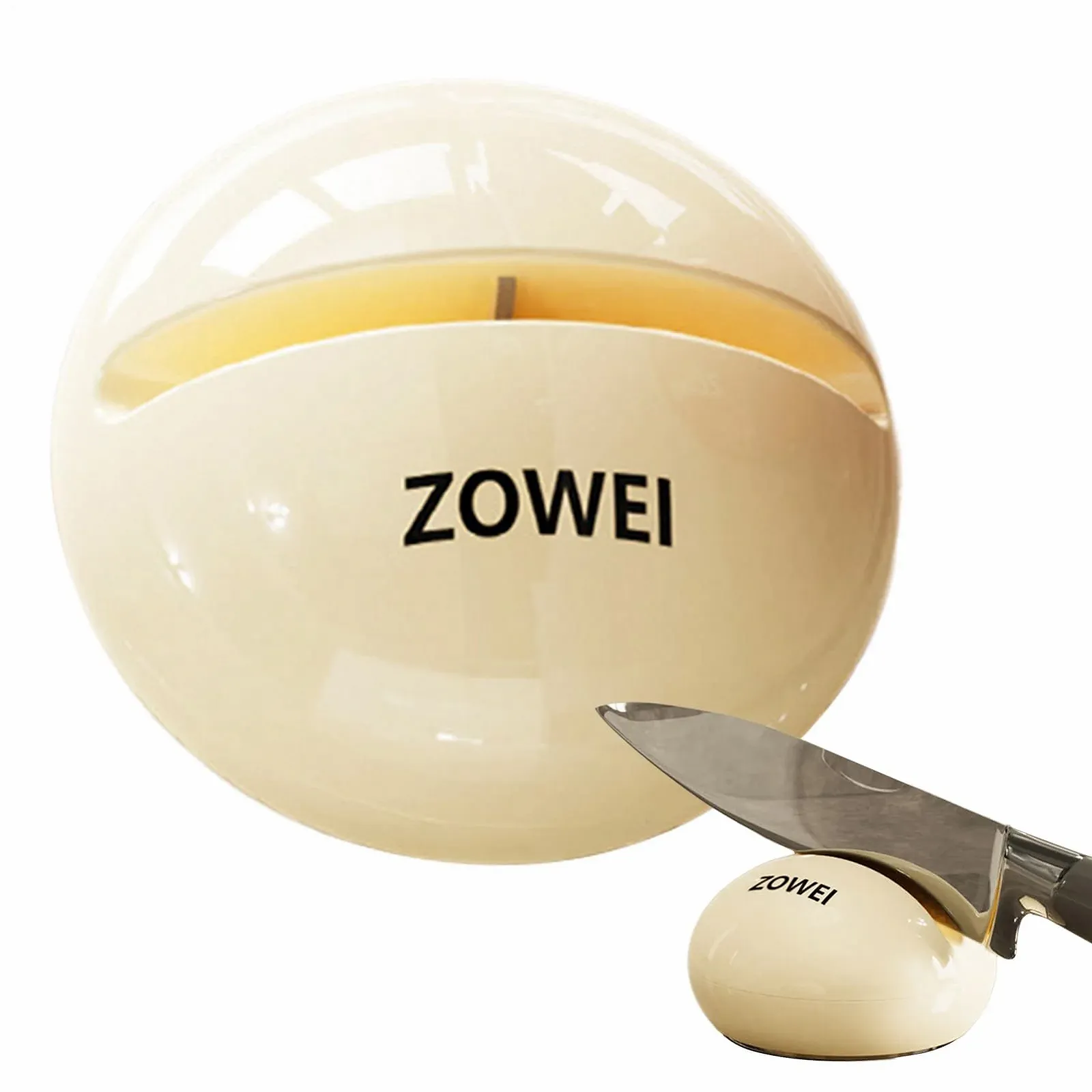 Точилка для ножів та ножиць ручна з присоскою компактна універсальна, фото №1