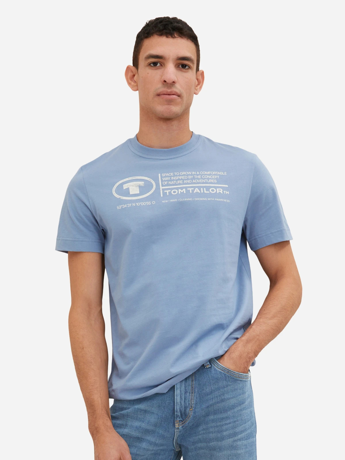 Футболка 1035611-12364 Tom Tailor Блакитний 3XL, фото №1