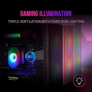 Ігровий корпус для ПК MARSGAMING Mini Tower Micro ATX Mars Gaming MC300 RGB з панеллю та вітринним корпусом A9 Білий synthetic.ua - Фото 1