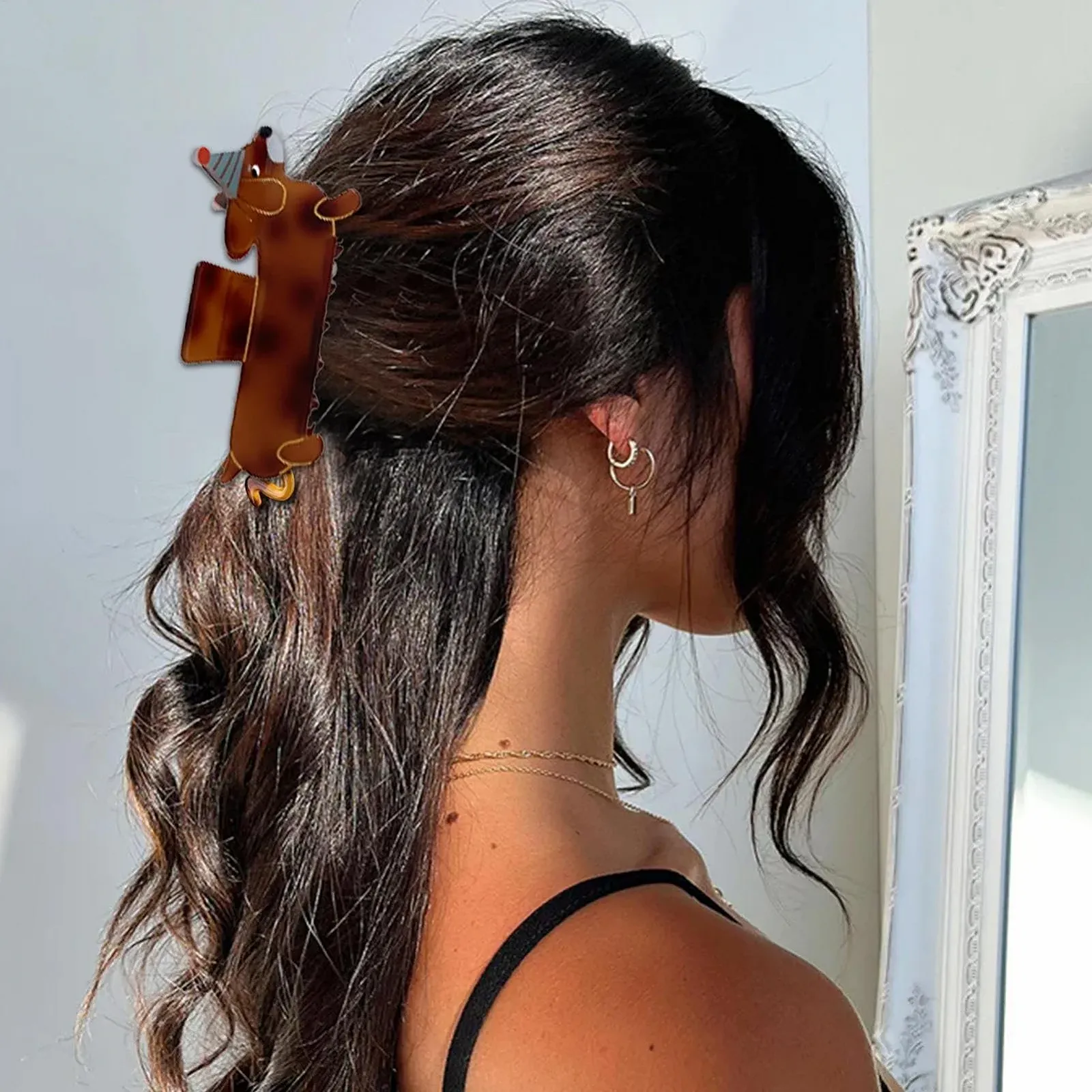 Заколка для волос в виде собаки, заколки для волос в виде животных, заколки для волос, сильная фиксация, ацетатная заколка для волос в виде собак, заколки для волос крокодил, аксессуары для волос для женщин и девочек, фото №2 Заколка для волос в виде собаки, заколки для волос в виде животных, заколки для волос, сильная фиксация, ацетатная заколка для волос в виде собак, заколки для волос крокодил, аксессуары для волос для женщин и девочек, фото №2