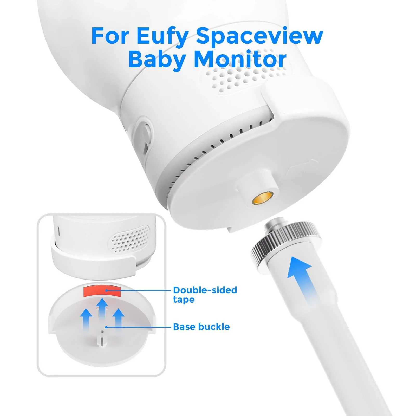 Тримач для відеоняні поворотний Eufy Spaceview/Spaceview Pro/EufySpaceview S Без свердління, фото №2