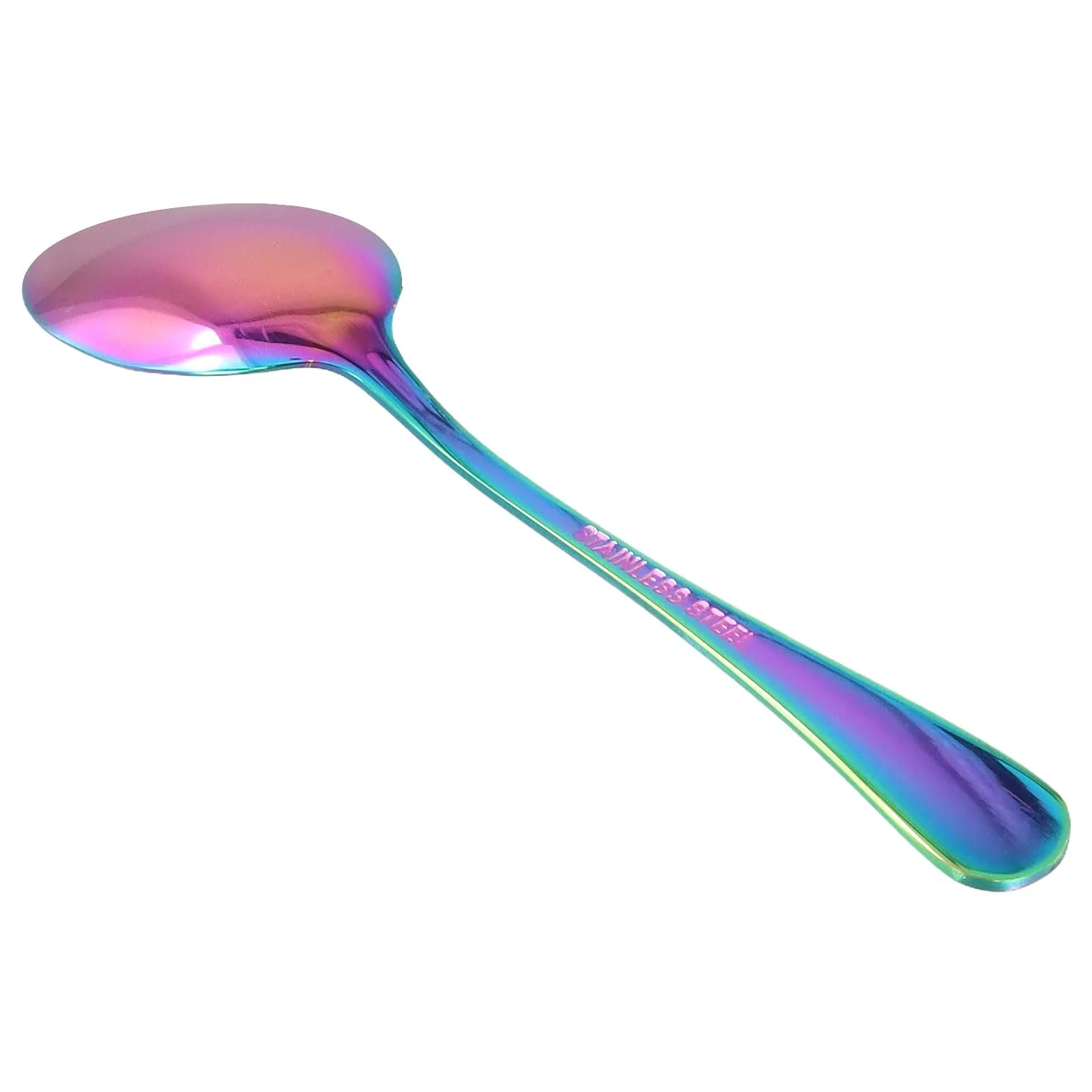 Ложка чайная Rainbow, 135 см, нержавеющая сталь, с цветным титановым покрытием 25 шт в упаковке, фото №4