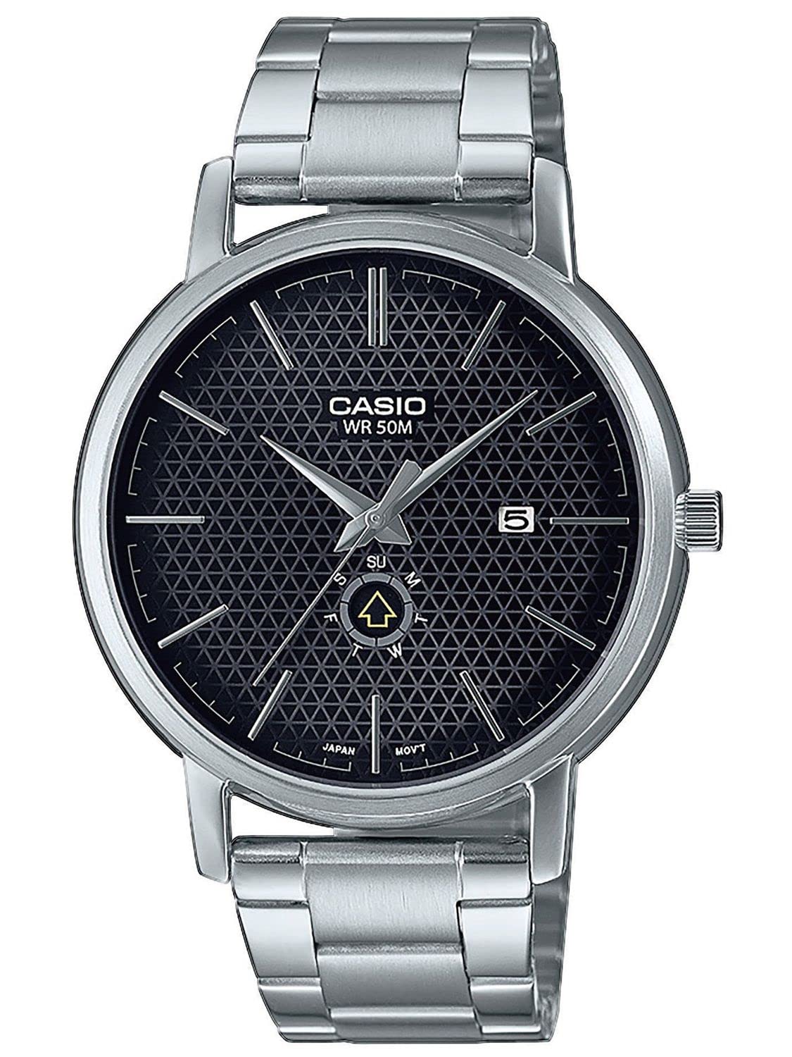 Часы Casio MTP-B125D-1AVEF серебристый браслет, фото №1