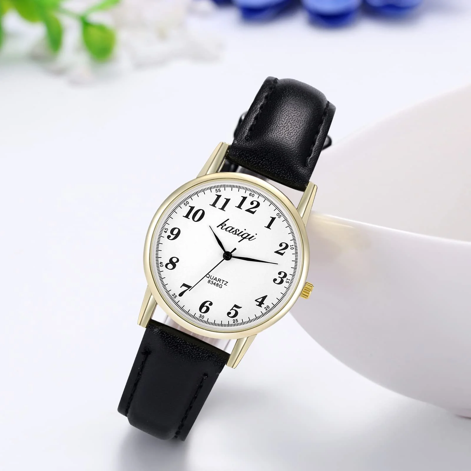 Парные часы Кварцевые Аналоговые часы для друзей JewelryWe Классические Простые Черный/Коричневый, фото №7 Парные часы Кварцевые Аналоговые часы для друзей JewelryWe Классические Простые Черный/Коричневый, фото №7