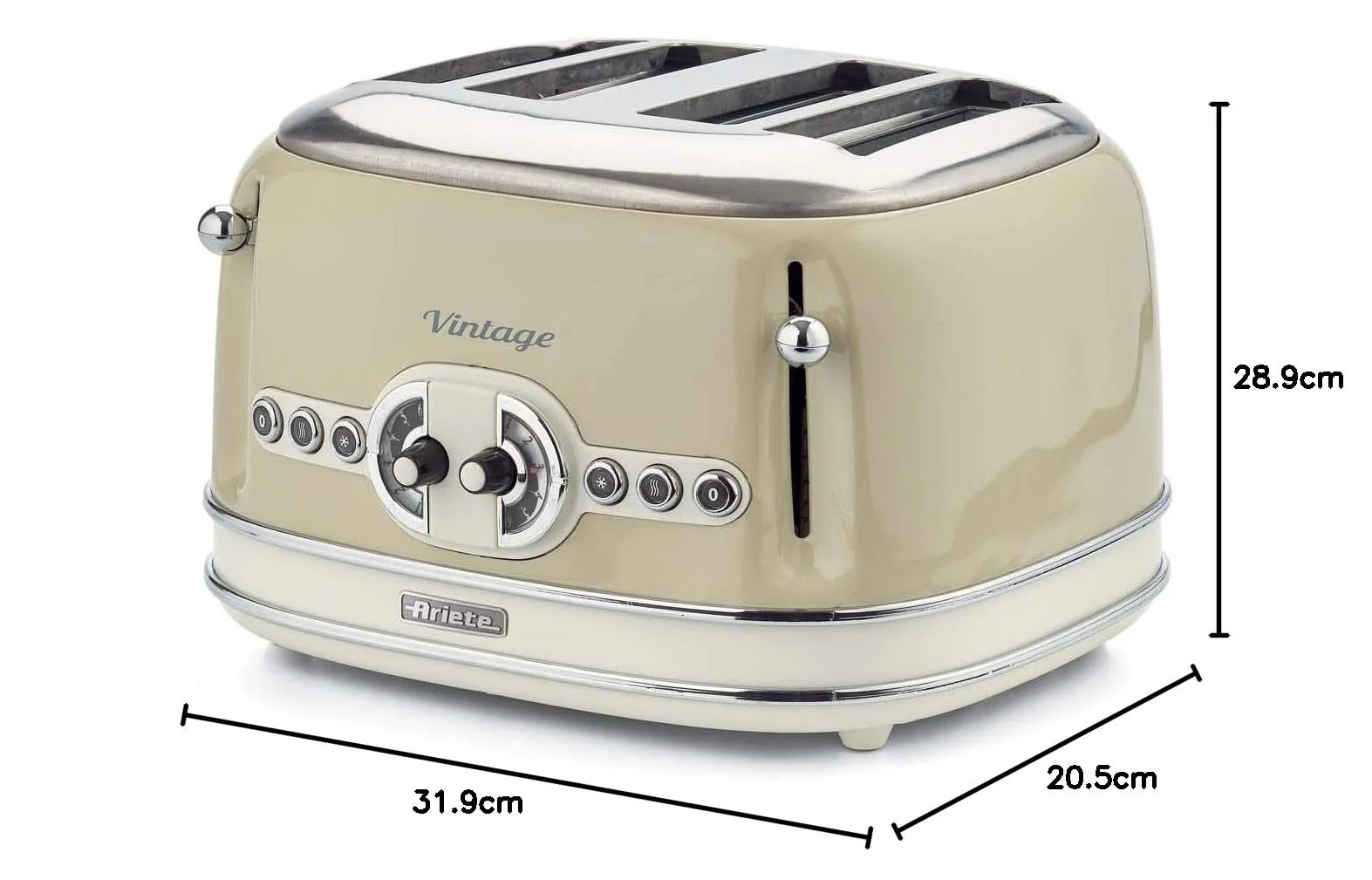 Тостер Ariete Vintage 156/03-beige, бежевий, фото №7