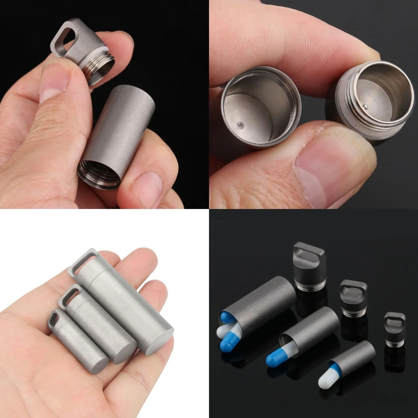 Футляр для таблеток TONYFY Портативний водонепроникний, титановий сплав, матовий M, фото №5