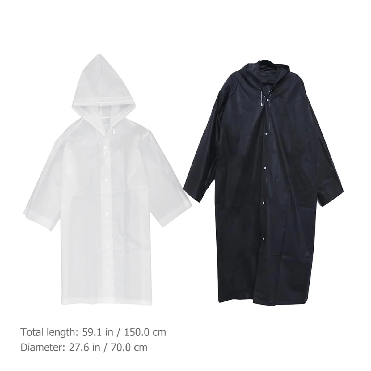 Дощовик CALLARON, 10 шт, для дорослих, для кемпінгу, походів, їзди на велосипеді, прозорий, фото №4