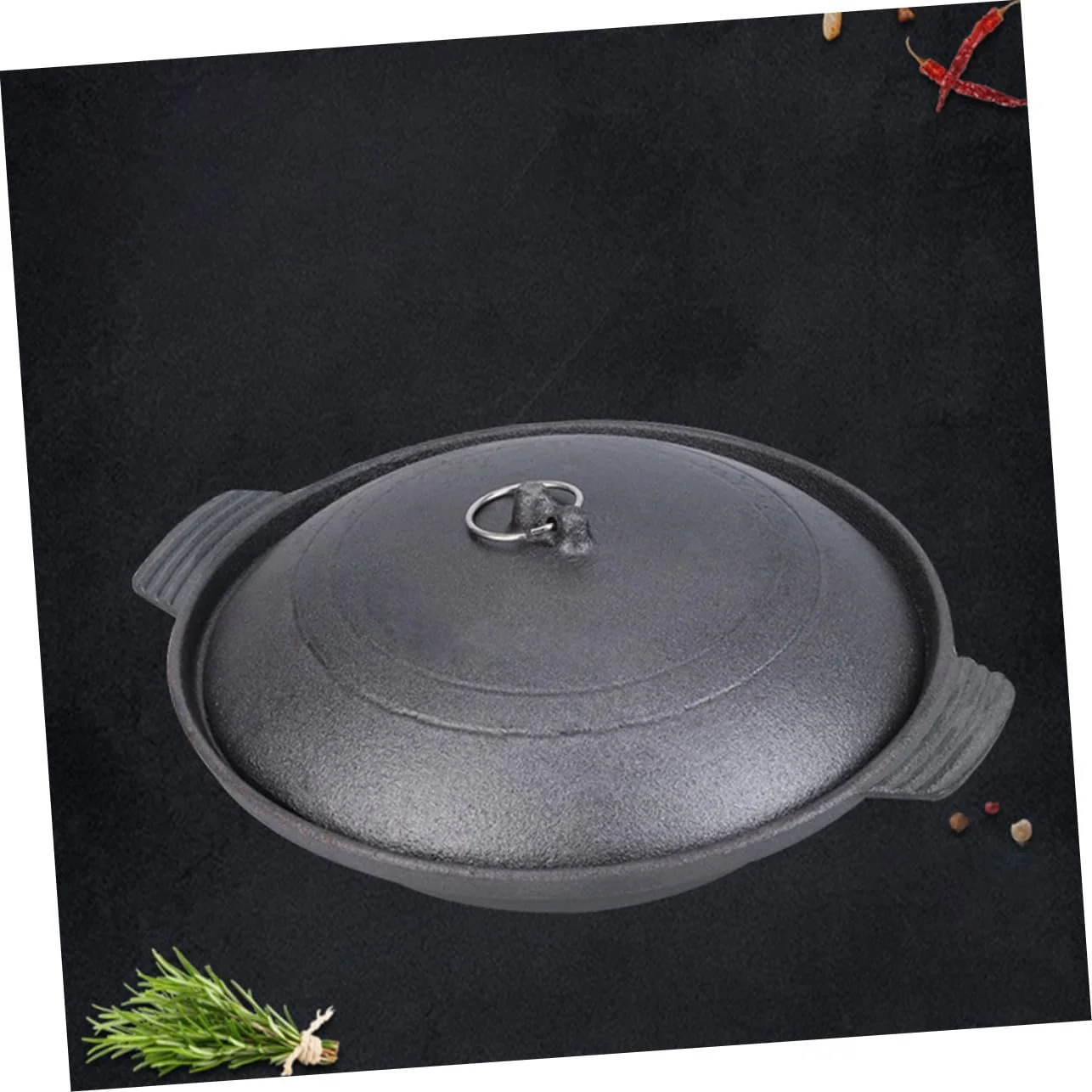 Каструля-кокот Чавунна Термостійка з термоізоляційною ручкою, фото №7