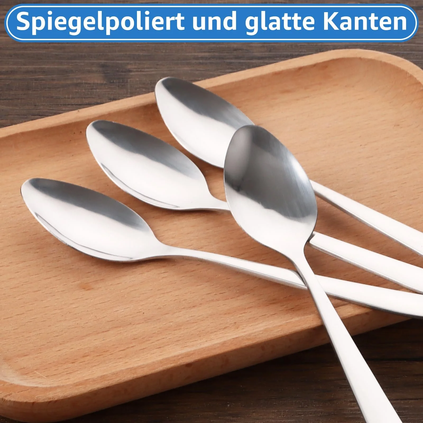 Набір чайних ложок 48 шт, кавові ложки 15 см, з нержавіючої сталі, фото №5