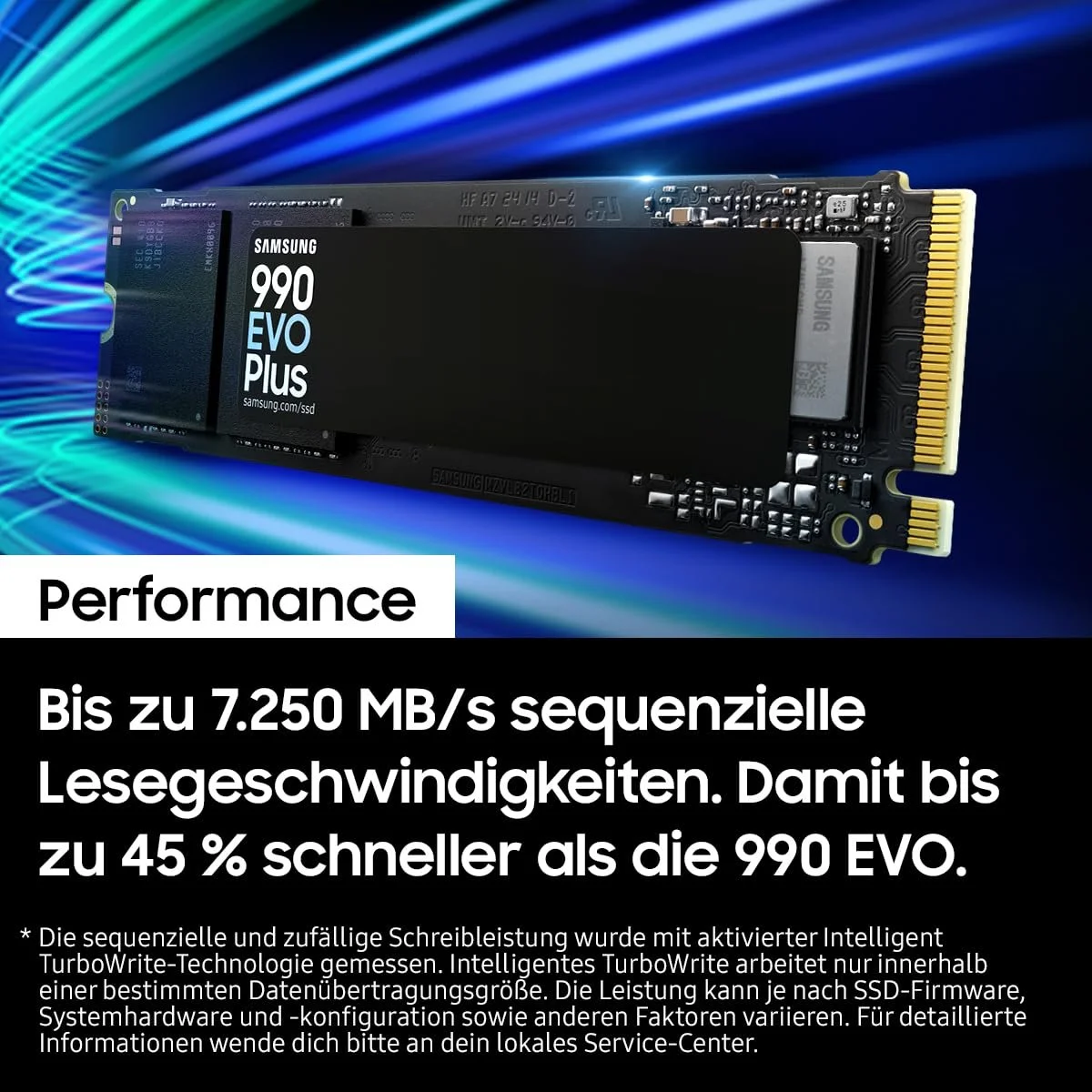 Внутрішній SSD Samsung 990 EVO Plus MZ-V9S4T0BW 4TB NVMe M.2 PCIe 4.0 x4 / PCIe 5.0 x2, фото №3 Внутрішній SSD Samsung 990 EVO Plus MZ-V9S4T0BW 4TB NVMe M.2 PCIe 4.0 x4 / PCIe 5.0 x2, фото №3