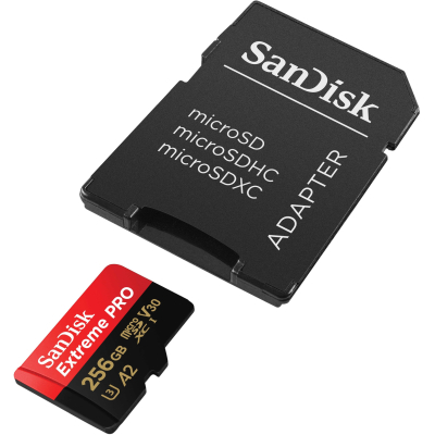 Карта памяти SanDisk 256 GB microSDXC UHS-I U3 Extreme Pro SD Adapter (SDSQXCD-256G-GN6MA), фото №4 Карта памяти SanDisk 256 GB microSDXC UHS-I U3 Extreme Pro SD Adapter (SDSQXCD-256G-GN6MA), фото №4