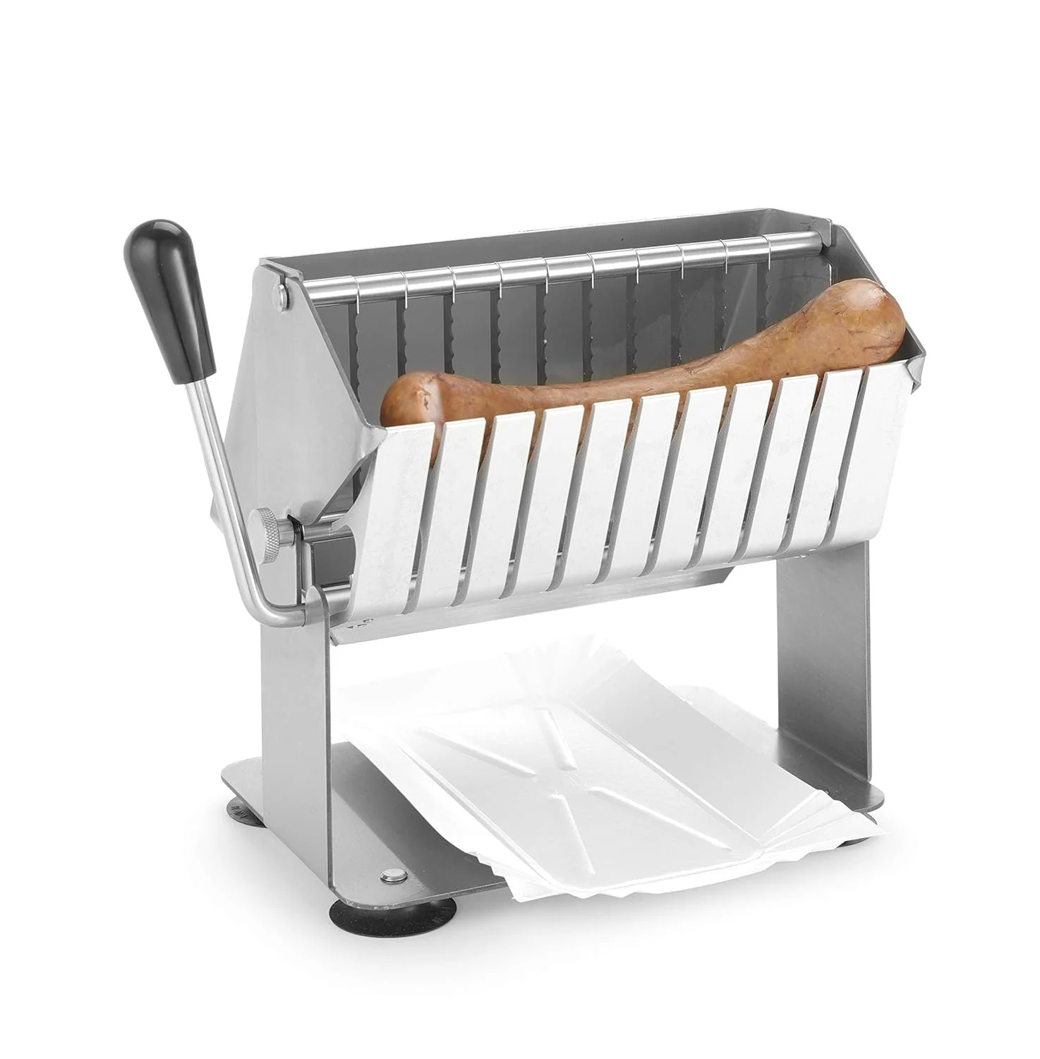 Ковбасорізка ручна професійна Hendi 222805 / Фіксована товщина 17мм / 11 скибочок / Серебриста, фото №1 Ковбасорізка ручна професійна Hendi 222805 / Фіксована товщина 17мм / 11 скибочок / Серебриста, фото №1