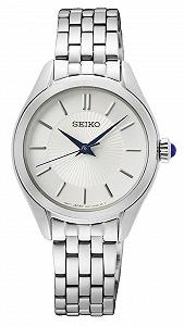 Жіночий Аналоговий Годинник Seiko SUR537P1 Кварцовий Ремінець з нержавіючої сталі, сріблястий, Браслет - Фото 1