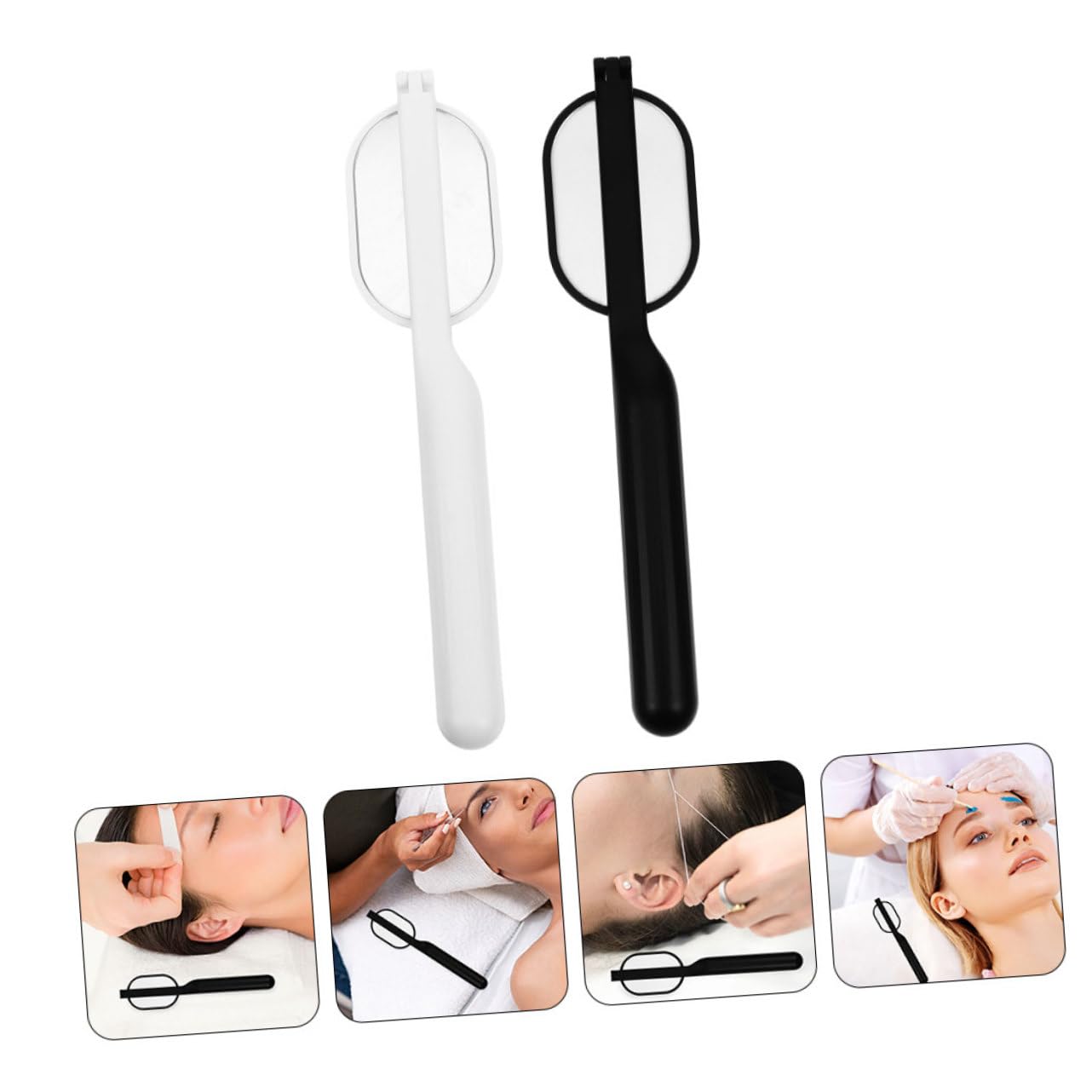 Зеркало Angoily Pack of 4 Eyelash Inspection Mirrors Большое складное акриловое портативное, фото №6