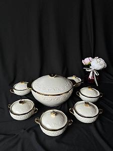 Супниця та 6 шт тарілок з кришичками - Фото 1