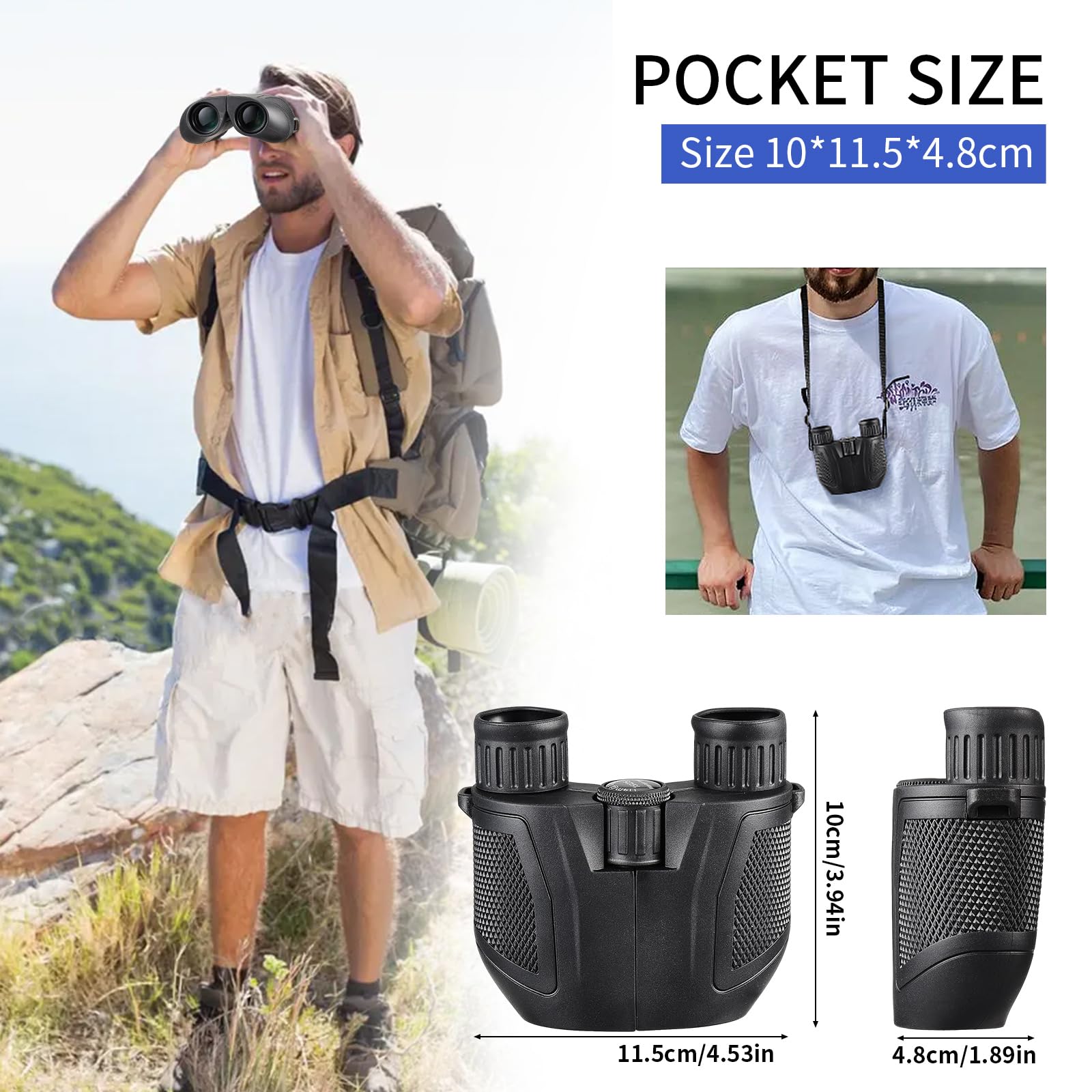 Бінокль ADWOLT 12 x 25 Компактний Водонепроникний та Протитуманний, фото №3